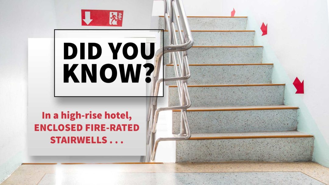 Enclosed FireRated Stairwells Hotel Fire Safety